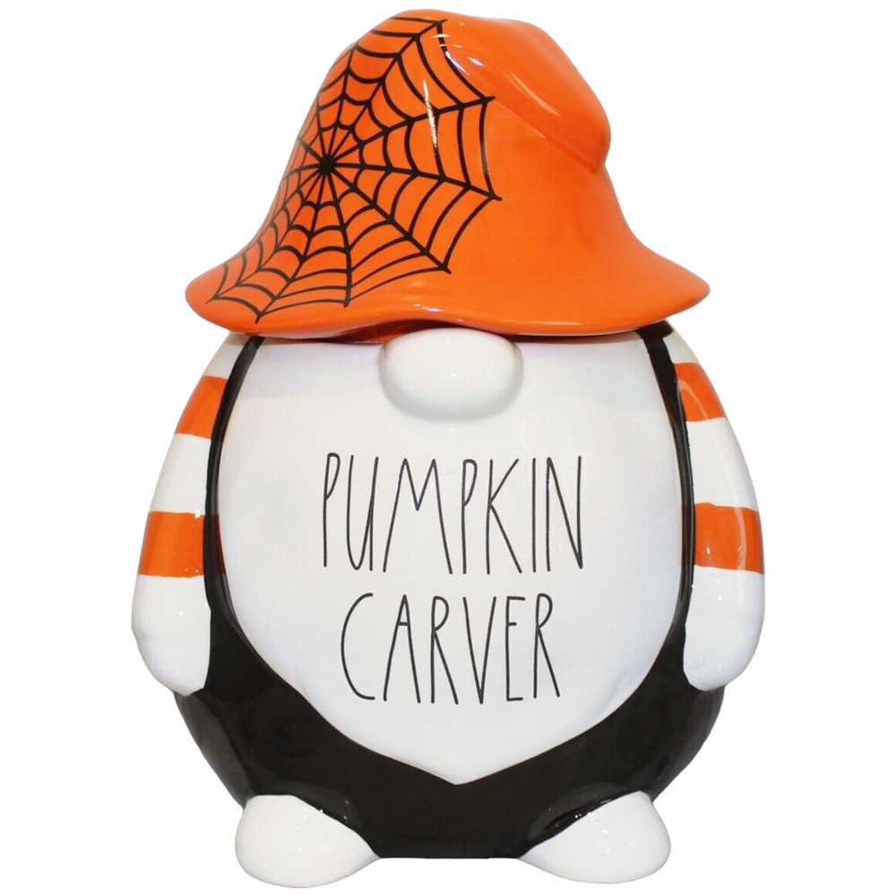 Rae Dunn Halloween PUMPKIN CARVER Gnome Canister